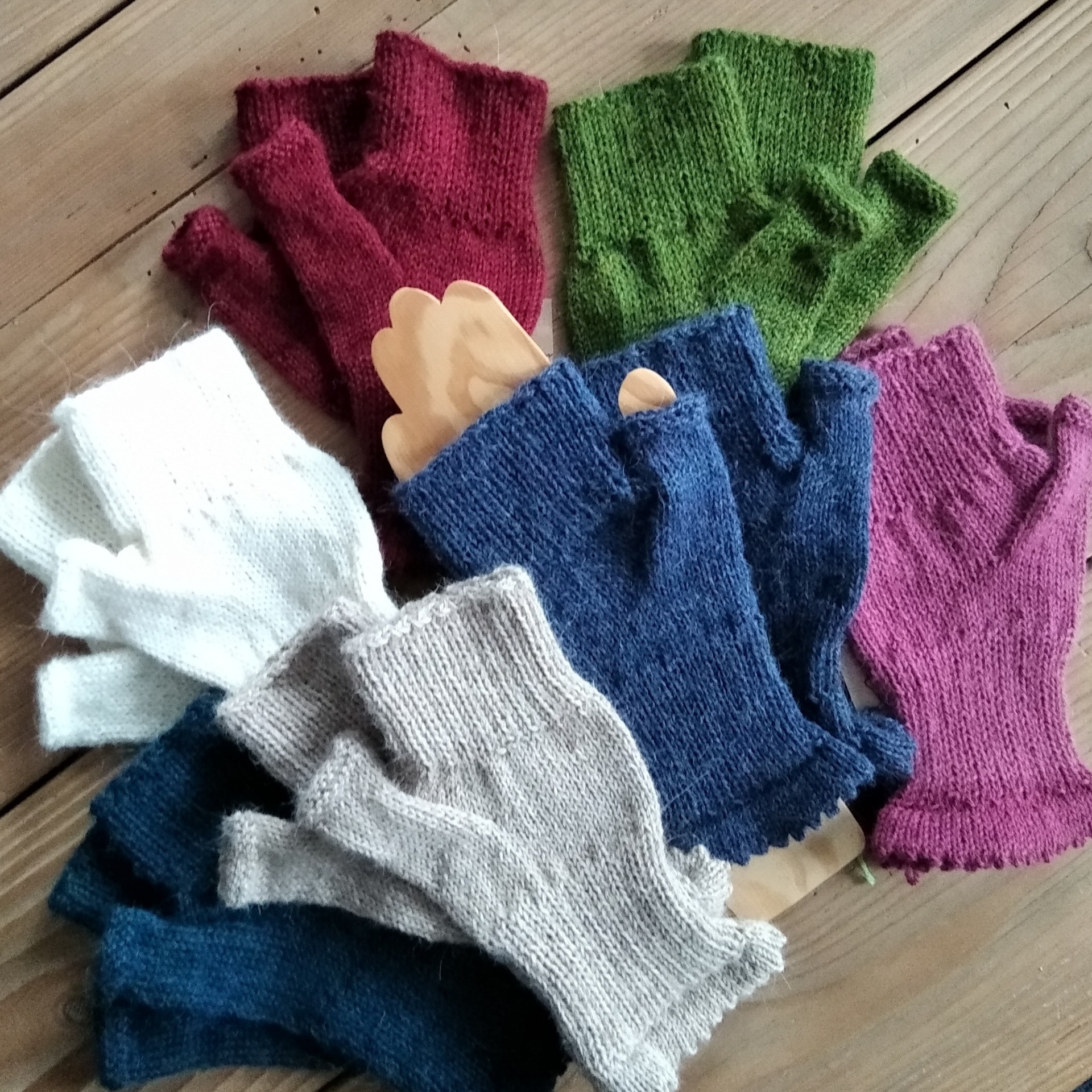 Rukavice bez prstů, 100 % alpaka